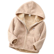 ボアフリースジャンパー ボアジャケット ボアパーカー キッズ ジュニア 子供服 女の子 男の子 アウター あったか 防寒 もこもこ フード付き ジップアップ 肉球 ワンポイント ブルゾン 暖かい ワンポイント 女児 男児 子ども こども