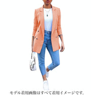 テーラードジャケット レディース 女性 アウター 上着 長袖 チュニック丈 ボタン シンプル 無地 カラバリ豊富 お洒落 可愛い お出かけシーン 普段使い 大人女子