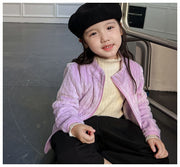 ジャケット ボアフリース 長袖 子供服 アウター キッズ 女の子 男の子 防寒 暖かい 秋冬 ふわふわ もこもこ 無地 ポケット