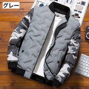 中綿ジャンパー ダウン風ジャケット 中綿入りジャケット ジップアップ メンズ 男性 アウター 迷彩柄 カジュアル 大きいサイズあり 上着 防寒 寒さ対策 暖かい お出かけ 普段使い 冬 紳士服