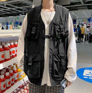 ベスト 前開き メンズ レディース ユニセックス  アウター Vネック 多機能ポケット チョッキ 便利 カジュアル アウトドア フィッシングベスト 釣り 大きいサイズあり ソリッドカラー 登山 キャンプ 散歩 手ぶら 外出 お出掛け  男女兼用 男性用 女性用