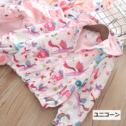ウインドブレーカー アウター 子供服 キッズ アウター 女の子 プリント柄 子供 子ども 長袖 フード付き ジップアップ ジャケット はおりもの フラミンゴ キツネ サンバード 90 100 110 120 130