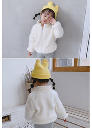 フリースジャケット 長袖 キッズ ベビー 子供服 女の子 男の子 アウター ジップアップ スタンドカラー 立襟 前開き ソリッドカラー もこもこ あったか 暖かい 寒さ対策 防寒 冬 可愛い おしゃれ カジュアル 女児 男児 こども服 普段着 デイリー 外出 お出掛け 通園 通学