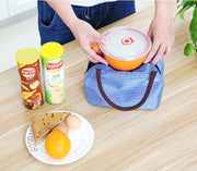 ランチバッグ お弁当袋 大人 子供 お弁当グッズ 保冷バッグ 保温 ミニ ボーダー キャンパス オックスフォード 手提げ ピクニック 遠足 通学 通勤 大容量 かわいい おしゃれ
