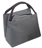 ハンドバッグ ミニバッグ ランチバッグ サブバッグ バック 鞄 BAG かばん レディース 女性用 ボーダー柄 シンプル ジッパー ファスナー 安心 マチ有り 貴重品入れ カジュアル
