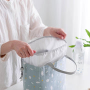 ランチバッグ 保温バッグ お弁当袋 トートバッグ エコバッグ 巾着 四角形 スクエア ナチュラル 可愛い かわいい ピクニック アウトドア お出かけ