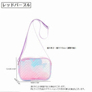 ショルダーバッグ レディース 女性 鞄 バッグ 肩掛け 手提げ スクエア ハート レインボー キルティング かわいい おしゃれ お出かけ コンパクト 調整可能