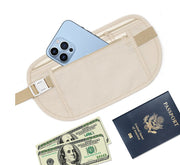 セキュリティポーチ ウエストポーチ シークレットポーチ 薄型 盗難防止 貴重品 パスポート 海外旅行 トラベルケース 防犯 スリ防止 紛失対策 腰 巻き付け 装着 服の下 アウトドア スポーツ 簡単 便利