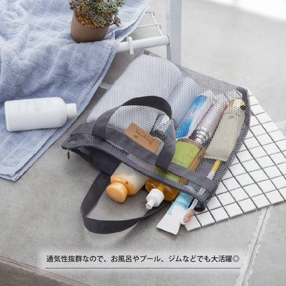 メッシュバッグ スパバッグ ビーチバッグ トートバッグ 手提げバッグ ハンドバッグ 商品画像2