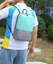 リュックサック レディース メンズ バックパック デイパック 軽量 大容量 10L 防水 通勤 通学 スクエア 無地 バイカラー