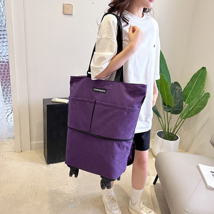 エコバッグ トートバッグ型 2way キャリーバッグ キャスター付き 折りたたみ 商品画像5