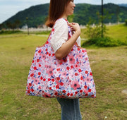 エコバッグ ショッピングバッグ レジ袋 手提げ袋 コンパクト 軽量 折りたたみ 持ち運び 携帯 便利 おしゃれ かわいい 花柄 ドット柄 リーフ イヌ ネコ