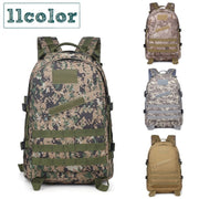 バックパック リュック 大容量 45L リュックサック デイパック メンズ レディース 迷彩柄 鞄 サバゲー 登山 キャンプ アウトドア 無地 ベルト付き ポケット ファスナー 面ファスナー マジック テープ 持ち手付き サイズ調節可 サバイバル ミリタリー 山登り 黒 カーキ 緑 灰
