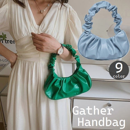 ハンドバッグ レディース 女性用 かばん 鞄 ギャザー 商品画像