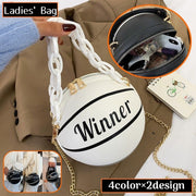 ミニショルダーバッグ ポシェット 女性 メイクポーチ 小物入れ バスケットボール型 スマホ収納 肩掛け 手提げ 斜めがけ 大容量