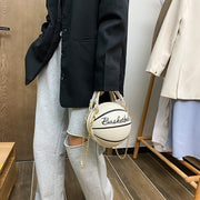 ミニショルダーバッグ ポシェット 女性 メイクポーチ 小物入れ バスケットボール型 スマホ収納 肩掛け 手提げ 斜めがけ 大容量