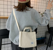 ショルダーバッグ 鞄 レディース カバン コーデュロイ 肩掛け 斜め掛け マグネットボタン 持ち手付き 手提げ 四角形 スクエア型 女性用 婦人用 カジュアル 通勤 通学 キャンパス お出掛け