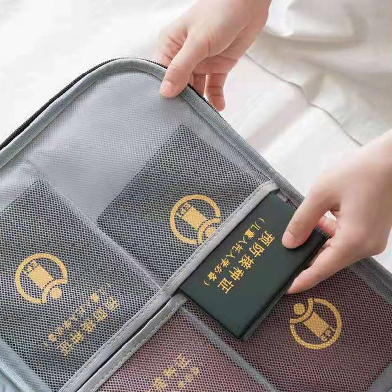 書類収納バッグ 3層式 書類保管ケース ガジェットポーチ 手提げ 収納ポーチダイヤルロック付き 商品画像5