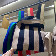 トートバッグ レディース 女性用 カバン 鞄 ストライプ 片掛け お出かけ お買い物 袋 おしゃれ