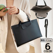 ビジネスバッグ ブリーフケース レディース メンズ PUレザー 13インチ 14インチ ノートパソコン タブレット 防水 薄型 スリム 軽量 大容量 A4 手提げ 通勤 PC対応