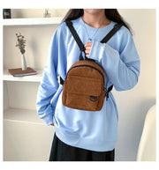 リュックサック ミニ デイパック 鞄 レディース カバン バックパック コーデュロイ コンパクト 小さめ マグネットボタン ファスナー 肩掛け 女性用 婦人用 可愛い おしゃれ お出掛け