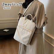 2wayバッグ レディース バッグ かばん 鞄 ショルダーバッグ 斜めがけ 手提げバッグ ホワイト ブラック ピンク ブルー シンプル 大容量
