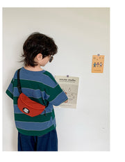 ボディバッグ ウエストポーチ ウエストバッグ ショルダーバッグ キッズ 子供 子ども 男の子 女の子 バッグ 斜め掛け 肩掛け ワンショルダー 調節可能 ファスナー チャック ジッパー 帆布 キャンバス シンプル カジュアル お出かけシーン