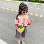 ポシェット ショルダーバッグ キッズ 子供 鞄 カバン イチゴ ストロベリー 斜め掛け 肩掛け ファスナー かわいい おしゃれ 小物入れ 収納