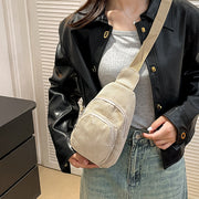 ボディバッグ レディース 女性 ショルダーバッグ かばん 鞄 斜め掛け 肩掛け リュックサック風 コーデュロイ 収納 ジッパー お出かけ 旅行