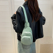 ボディバッグ レディース 女性 ショルダーバッグ かばん 鞄 斜め掛け 肩掛け リュックサック風 コーデュロイ 収納 ジッパー お出かけ 旅行