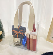ラッピングバッグ ギフトバッグ 透明バッグ 18×20cm 23×25cm クリアバッグ 手提げ クリア 透明 プレゼント用 贈り物用 ギフト用袋 おしゃれ シンプル スタイリッシュ