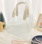ラッピングバッグ ギフトバッグ 透明バッグ 18×20cm 23×25cm クリアバッグ 手提げ クリア 透明 プレゼント用 贈り物用 ギフト用袋 おしゃれ シンプル スタイリッシュ