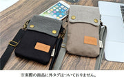 ミニショルダーバッグ スマホポーチ スマホショルダー ポシェット レディース メンズ 男女兼用 ユニセックス 鞄 肩掛け 斜め掛け スナップボタン 帆布 小物入れ スマホケース カード入れ コンパクト サブバッグ カジュアル お出掛け 旅行