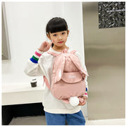 リュックサック キッズ リュック バッグ うさぎ 耳付き しっぽ付き かわいい おしゃれ キュート 子供用 幼稚園 保育園 かばん 鞄 女の子 ナイロン