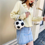 ミニショルダーバッグ ポシェット 女性 メイクポーチ 小物入れ サッカー バスケットボール型 肩掛け 手提げ 斜めがけ 大容量