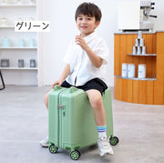 スーツケース 子供用 キッズ 43L 持ち手 乗れる キャリーケース トランク 鞄 カバン 旅行 トラベル キャリーバッグ かわいい 単色