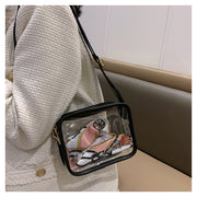 ショルダーバッグ ビニールバッグ クリアバッグ レディース 女性 女子 女の子 肩掛け スクエア型 クリア 透明 スケルトン カジュアル シンプル おしゃれ かわいい キュート