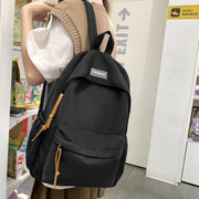 リュックサック デイバック 大容量 レディース 女の子 カバン 鞄 サイドポケット ファスナー 無地 シンプル 学生 通学 カラバリ豊富