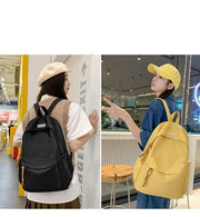 リュックサック デイバック 大容量 レディース 女の子 カバン 鞄 サイドポケット ファスナー 無地 シンプル 学生 通学 カラバリ豊富