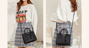 ショルダーバッグ ハンドバッグ 2WAY レディース 鞄 バッグ レザー風 スクエア かわいい 可愛い おしゃれ きれいめ シンプル 無地 カラバリ豊富 黒 赤 青