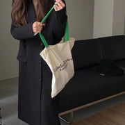 トートバッグ 男女兼用 レディース メンズ バッグ 鞄 キャンバス キャンバストート 買い物バッグ エコバッグ 英字 ロゴ シンプル カジュアル かわいい おしゃれ 女性 女子 ユニセックス 推しカラー