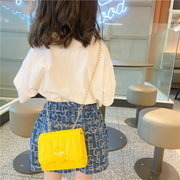 ポシェット ポーチ ミニショルダーバッグ 斜め掛けミニバッグ 子供用 キッズ 女の子 キルティング調 チェーンバッグ チェーンストラップ ハート かわいい おしゃれ お出かけ