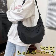 ショルダーバッグ レディース メンズ 女性用 男性用 鞄 肩掛け 斜め掛け カバン ファスナー ポケット付き 無地 シンプル おしゃれ カジュアル