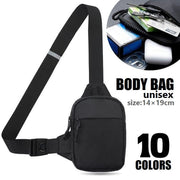 ボディバッグ チェストバッグ メンズ レディース bag カバン ショルダーバッグ コンパクト 小さめ メッセンジャーバッグ 長さ調節可 無地 シンプル 男女兼用