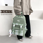 リュックサック レディース バッグ デイパック バックパック チェック くすみカラー パステルカラー 学生 通学 かわいい おしゃれ 大容量 カラバリ豊富