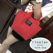 ミニトートバッグ ハンドバッグ ポケット 手提げ 鞄 カバン レディース 女性 婦人用 キャンバス 帆布 キャンバス おしゃれ かわいい お弁当バッグ 水筒 シンプル マチ付き 丈夫 マグネットボタン デイリー 通勤 通学 お出かけ 普段使い カジュアル
