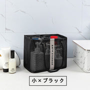 トートバッグ メッシュバッグ かばん マチ付き 四角 スクエア レディース メンズ 男女兼用 シンプル ジム プール ビーチ お風呂 温泉 銭湯 トラベル 旅行 出張