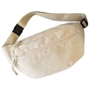 ボディバッグ ウエストポーチ コーデュロイ レディース bag 鞄 ヒップバッグ 肩掛け 斜め掛け ストラップ調節可 秋冬 ブラック ホワイト ブラウン カーキ