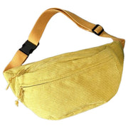ボディバッグ ウエストポーチ コーデュロイ レディース bag 鞄 ヒップバッグ 肩掛け 斜め掛け ストラップ調節可 秋冬 ブラック ホワイト ブラウン カーキ