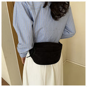 ボディバッグ ウエストポーチ コーデュロイ レディース bag 鞄 ヒップバッグ 肩掛け 斜め掛け ストラップ調節可 秋冬 ブラック ホワイト ブラウン カーキ